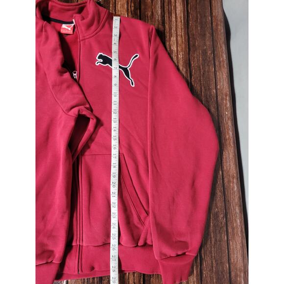 Puma Iconic T7 1/4 Zip Fleece Pullover Burgundy Men's XL - Picture 3 of 8